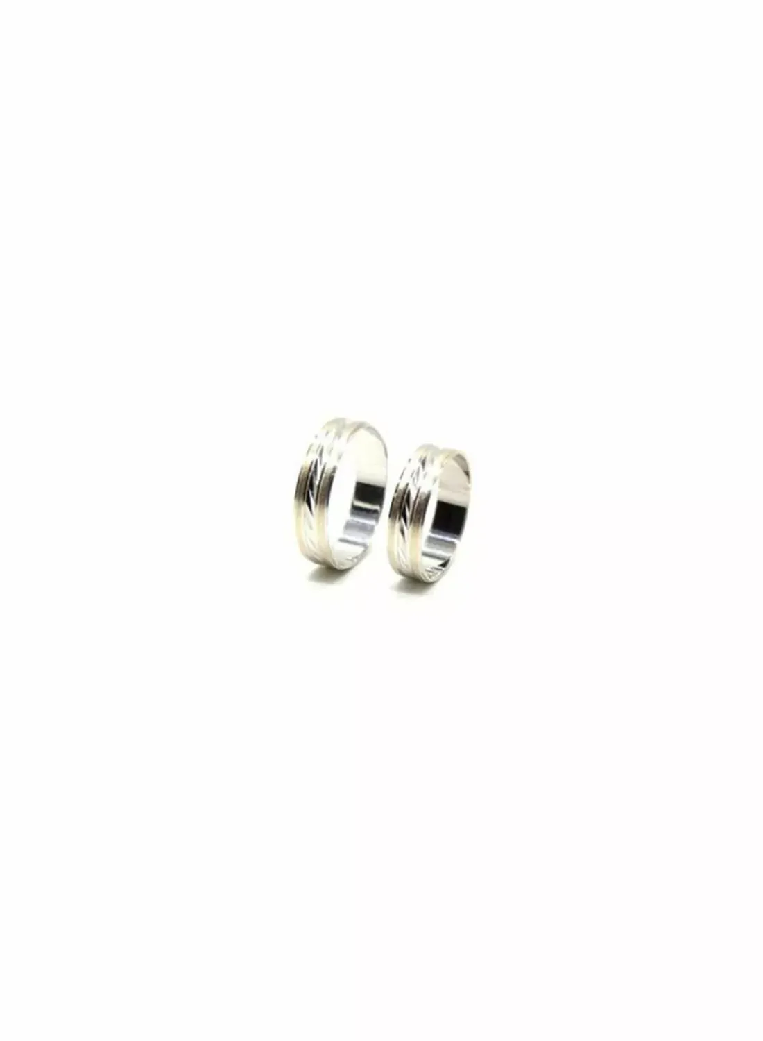 Hot Alianza brillo mate tallada bicolor 18k Alianzas De Oro|Anillos De Oro