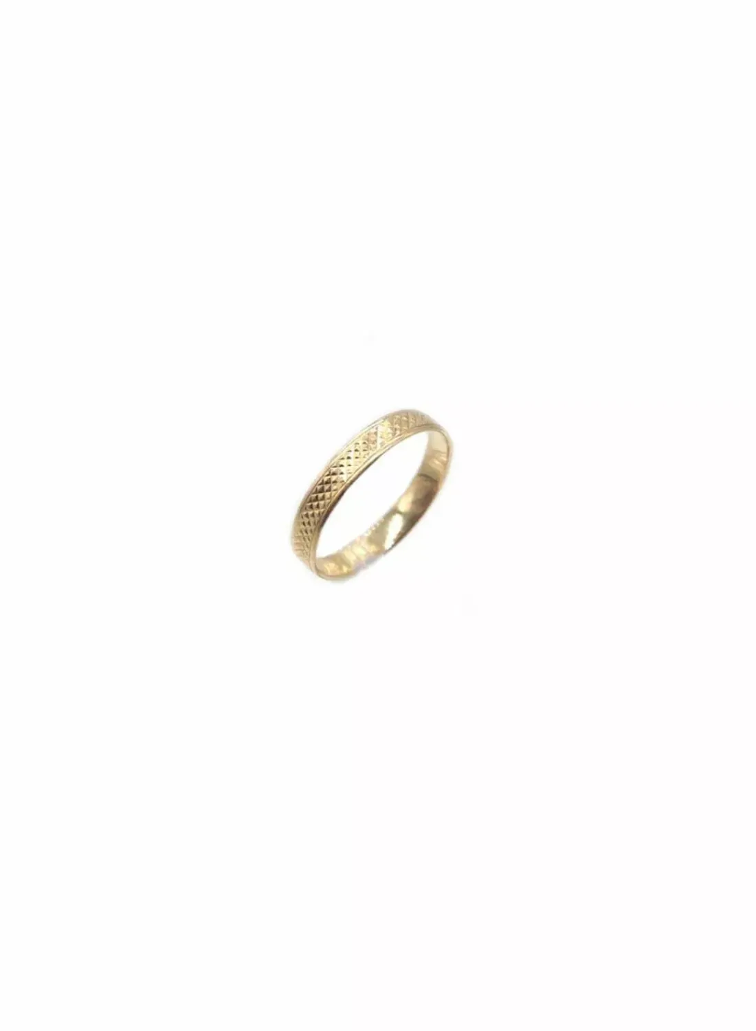 Clearance Alianza grabado rejilla oro 18k - T.12 Anillos De Oro|Anillos