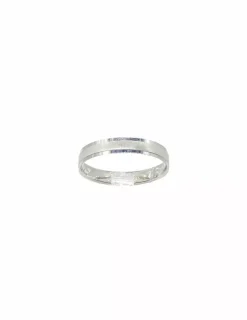 New Alianza satinada y brillo oro blanco 18k Alianzas De Oro|Anillos De Oro