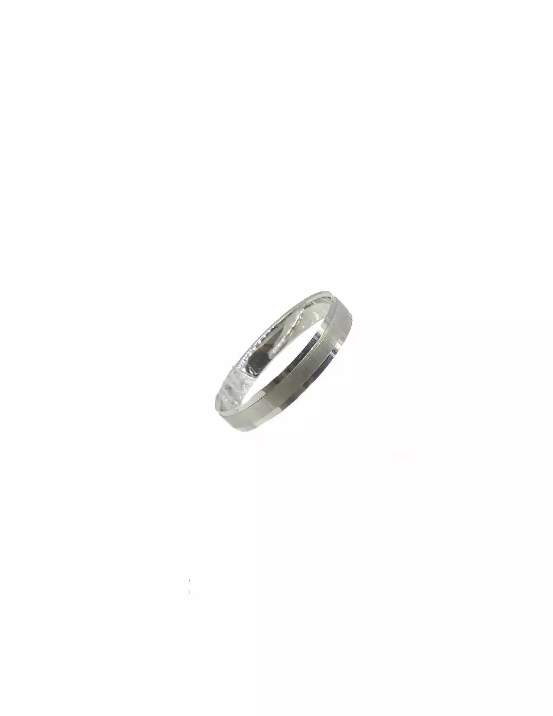 New Alianza satinada y brillo oro blanco 18k Alianzas De Oro|Anillos De Oro