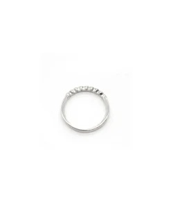 Fashion Anillo 9 circonitas en fila rombos plata Anillos De Plata|Anillos