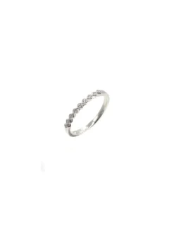 Fashion Anillo 9 circonitas en fila rombos plata Anillos De Plata|Anillos