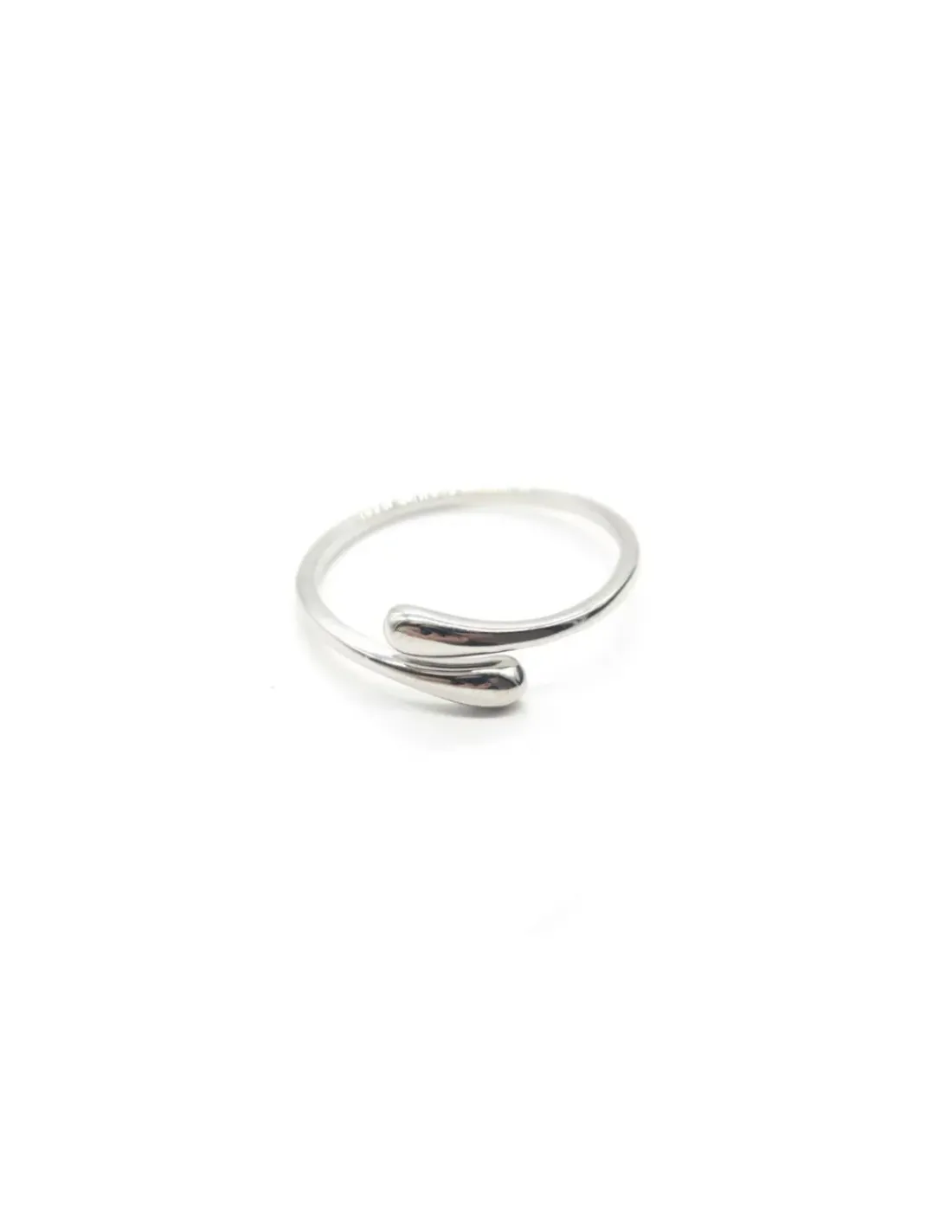 New Anillo abierto ajustable cruzado Plata 925 rodio Anillos De Plata|Anillos