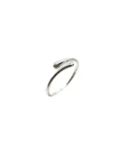 New Anillo abierto ajustable cruzado Plata 925 rodio Anillos De Plata|Anillos