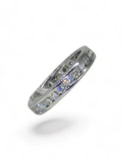Online Anillo alrededor con diamantes oro blanco 18k - T.12 Anillos De Oro|Anillos