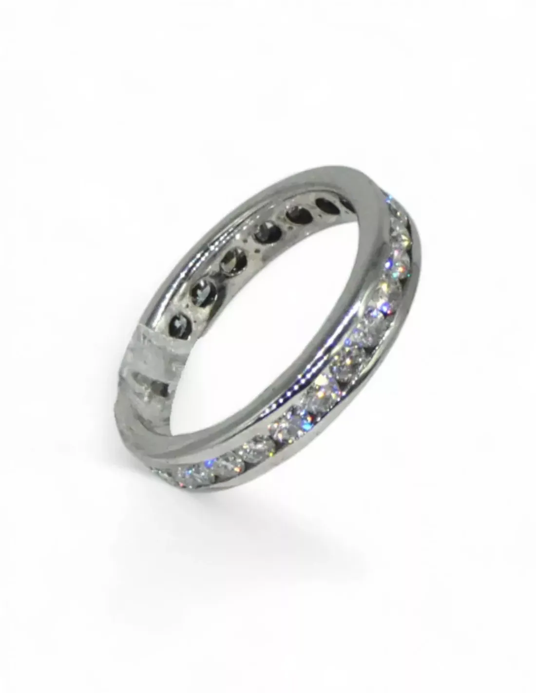 Online Anillo alrededor con diamantes oro blanco 18k - T.12 Anillos De Oro|Anillos