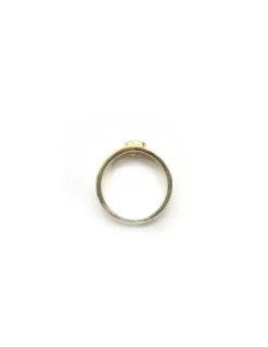 New Anillo ancho circonita negra plata chapada en oro - T.13 Anillos De Plata|Anillos