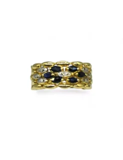 Cheap Anillo bismark con piedras y diamantes oro 18k - T.17 Anillos Con Brillantes|Anillos De Oro