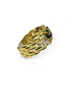 Cheap Anillo bismark con piedras y diamantes oro 18k - T.17 Anillos Con Brillantes|Anillos De Oro