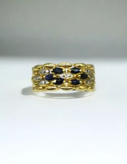 Cheap Anillo bismark con piedras y diamantes oro 18k - T.17 Anillos Con Brillantes|Anillos De Oro