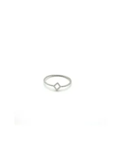 Fashion Anillo bolitas y rombo plata dorada Anillos De Plata|Anillos