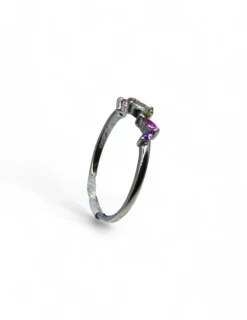 Sale Anillo circonitas colores pata 925 rodio Anillos De Oro|Anillos