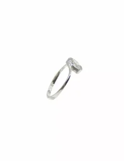 Cheap Anillo con circonita central ovalada oro 18k - T.17 Anillos De Oro|Anillos