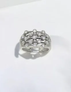 Cheap Anillo con diamantes en hilos oro blanco 18k - T. 11 Anillos Con Brillantes|Anillos De Oro Blanco