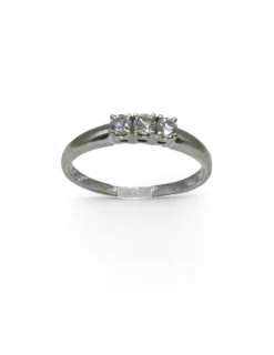 Best Anillo con tres diamantes engarzados oro blanco - T.17 Anillos Con Brillantes|Anillos De Oro
