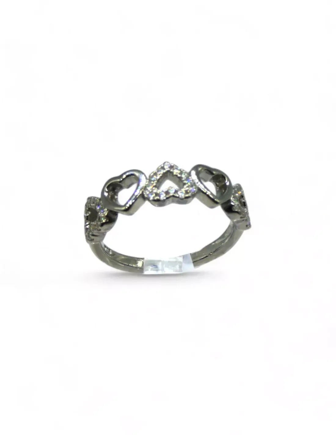 Online Anillo corazones lisos y circonitas plata 925 rodio Anillos De Plata|Anillos