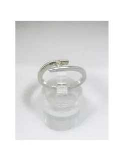 Cheap Anillo cruzado con diamante 0.07ct oro blanco 18k - T.14 Anillos Con Brillantes|Anillos De Oro Blanco