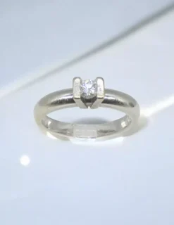 Cheap Anillo cuatro garras con diamante oro blanco 18k - T.16 Anillos Con Brillantes|Anillos De Oro Blanco