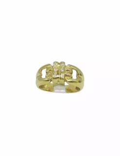 Online Anillo decoración circonitas oro 18k - T.11 Anillos De Oro|Anillos