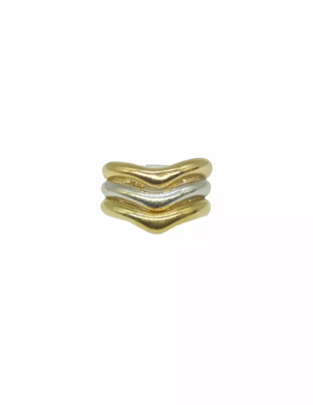 Sale Anillo en pico tricolor oro 18k - T.14 Anillos De Oro|Anillos