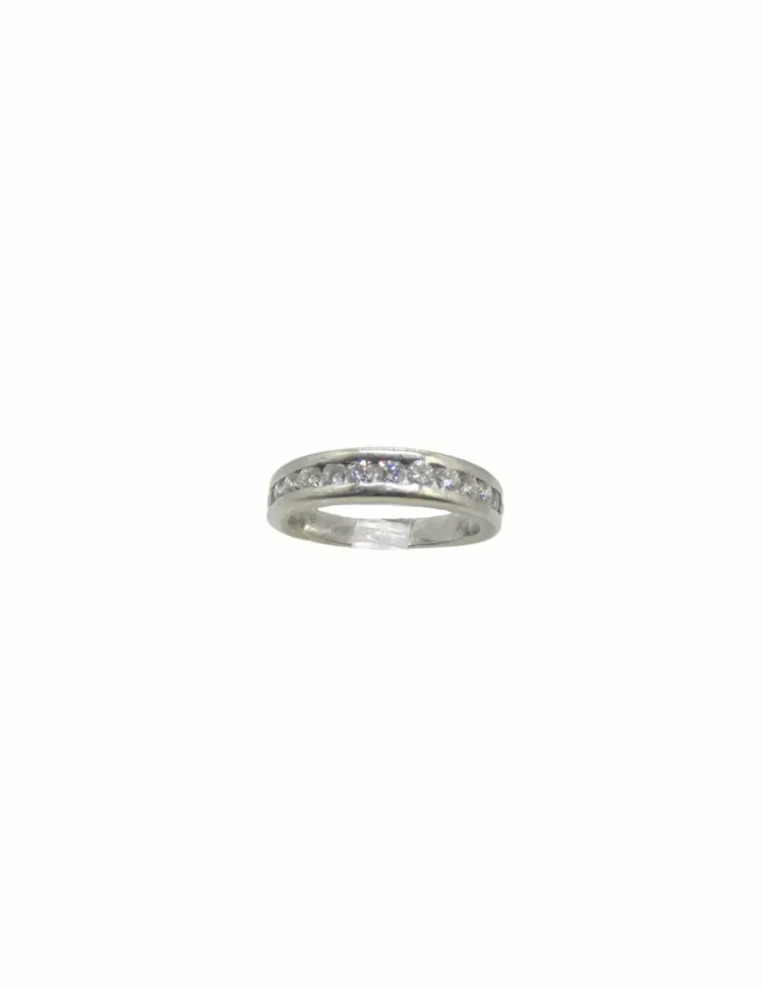 Outlet Anillo fila de diamantes oro blanco 18k - T.10 Anillos Con Brillantes|Anillos De Oro Blanco