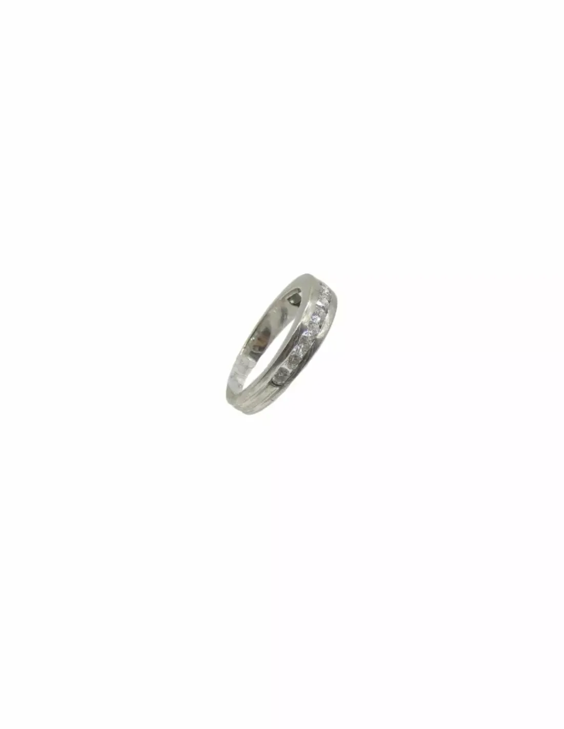 Outlet Anillo fila de diamantes oro blanco 18k - T.10 Anillos Con Brillantes|Anillos De Oro Blanco