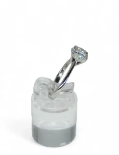 Clearance Anillo flor con diamantes oro blanco 18k - T.13 Anillos Con Brillantes|Anillos De Oro