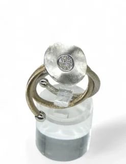 Best Sale Anillo flor con puntas de diamantes oro blanco 18k - T 17 Anillos Con Brillantes|Anillos De Oro