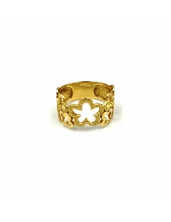 Hot Anillo flores caladas 18k - T.16 Anillos De Oro|Anillos