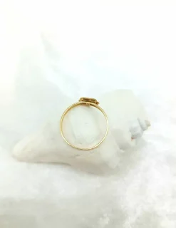 Outlet Anillo forma flor nácar oro 18k - T.14 Anillos De Oro|Anillos