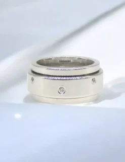 Clearance Anillo giratorio PIAGET con siete diamantes oro 18k - T.14 Anillos Con Brillantes|Anillos De Oro