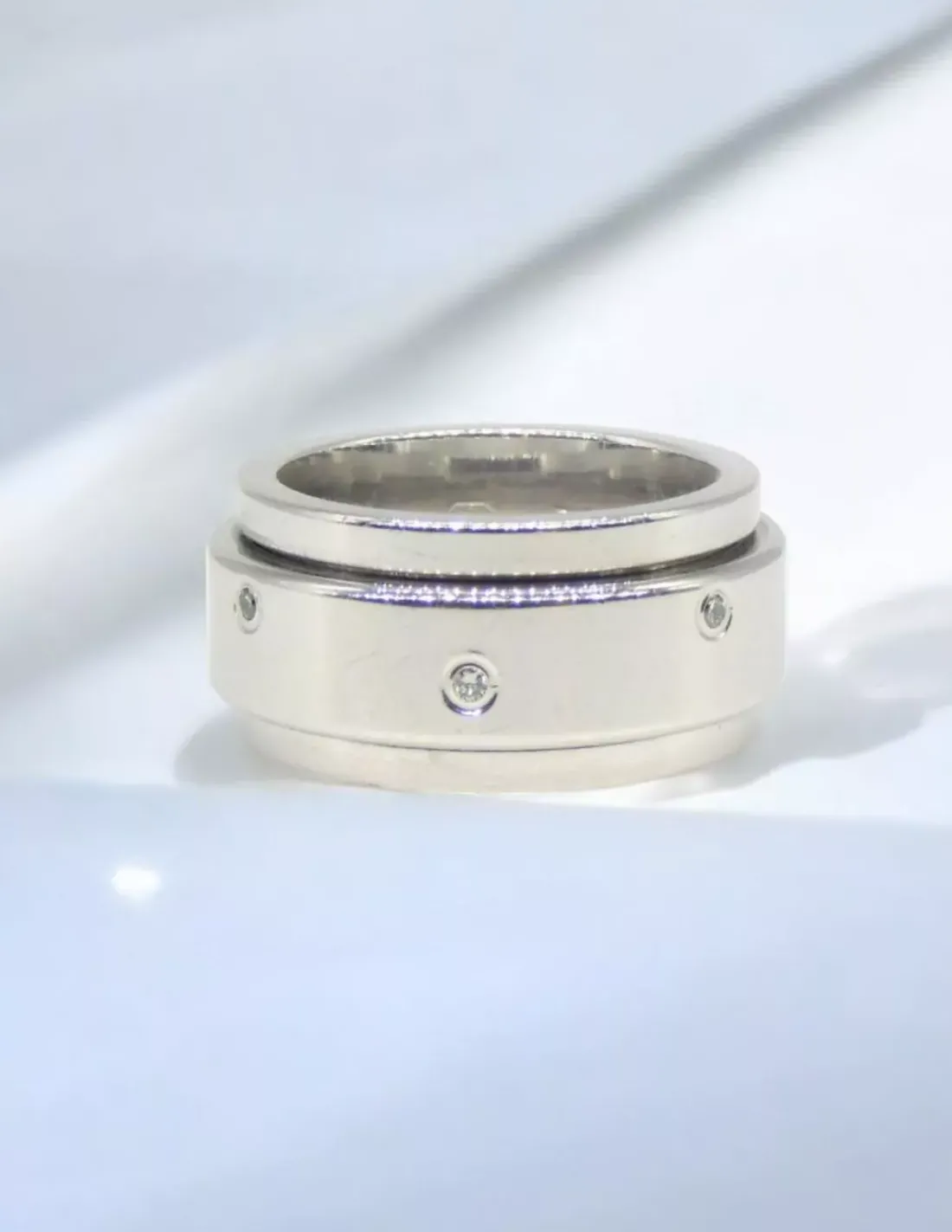 Clearance Anillo giratorio PIAGET con siete diamantes oro 18k - T.14 Anillos Con Brillantes|Anillos De Oro