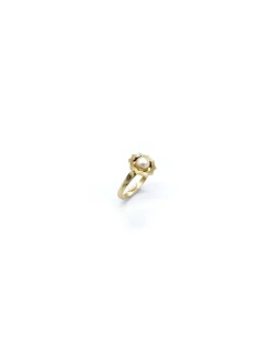 Fashion Anillo labrado y perla oro 18k - T.13 Anillos De Oro|Anillos