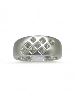 Discount Anillo oro blanco con circonitas 18k - T.13 Anillos De Oro Blanco|Anillos De Oro