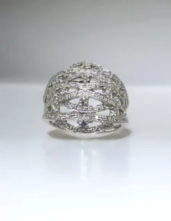 Online Anillo panel con diamantes oro blanco 18k - T.13 Anillos Con Brillantes|Anillos De Oro Blanco