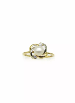 Store Anillo perla y circonita oro 18k - T.12 - 1,04gr Anillos De Oro|Anillos