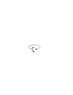Outlet Anillo plata abierto circonita y media luna Anillos De Plata|Anillos