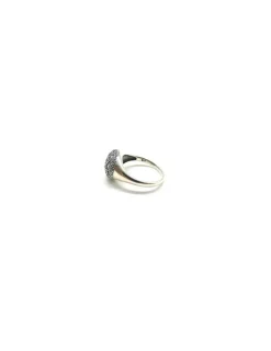Online Anillo plata envejecida frontal media bola circonitas Anillos De Plata|Anillos