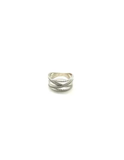 Best Anillo plata líneas cruzadas bolitas y circonitas Anillos De Plata|Anillos
