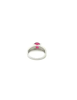 Best Sale Anillo plata rodio circonita roja rubí Anillos De Plata|Anillos