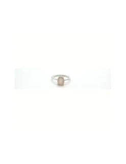 Cheap Anillo plata trenzado con piedra oval rosa en 4 garras Anillos De Plata|Anillos