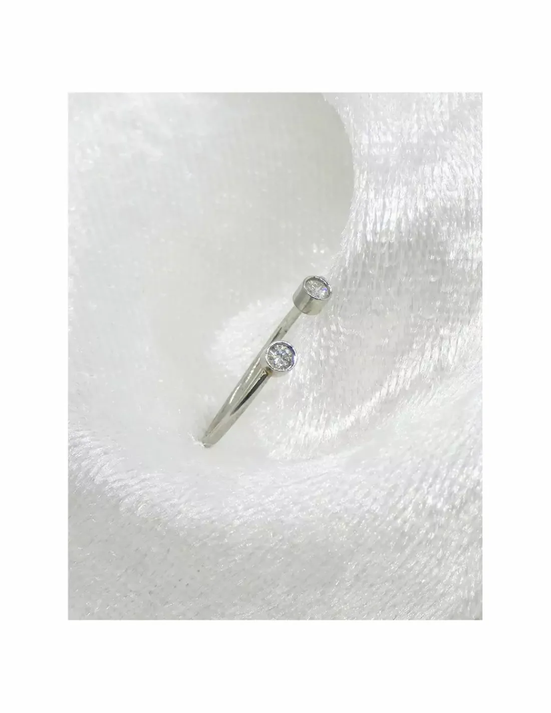 Clearance Anillo PLATINO abierto diamantes 0.06ct- T.11 Platino|Anillos Con Brillantes