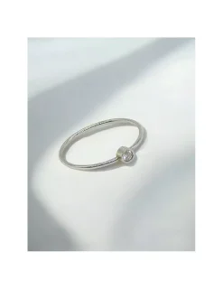Hot Anillo PLATINO fino con diamante 0.04ct - T.13 Platino|Anillos Con Brillantes