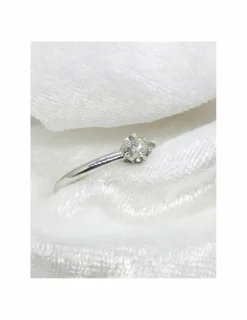 Best Sale Anillo PLATINO flor brillante 0.20ct - T.13 Platino|Anillos Con Brillantes