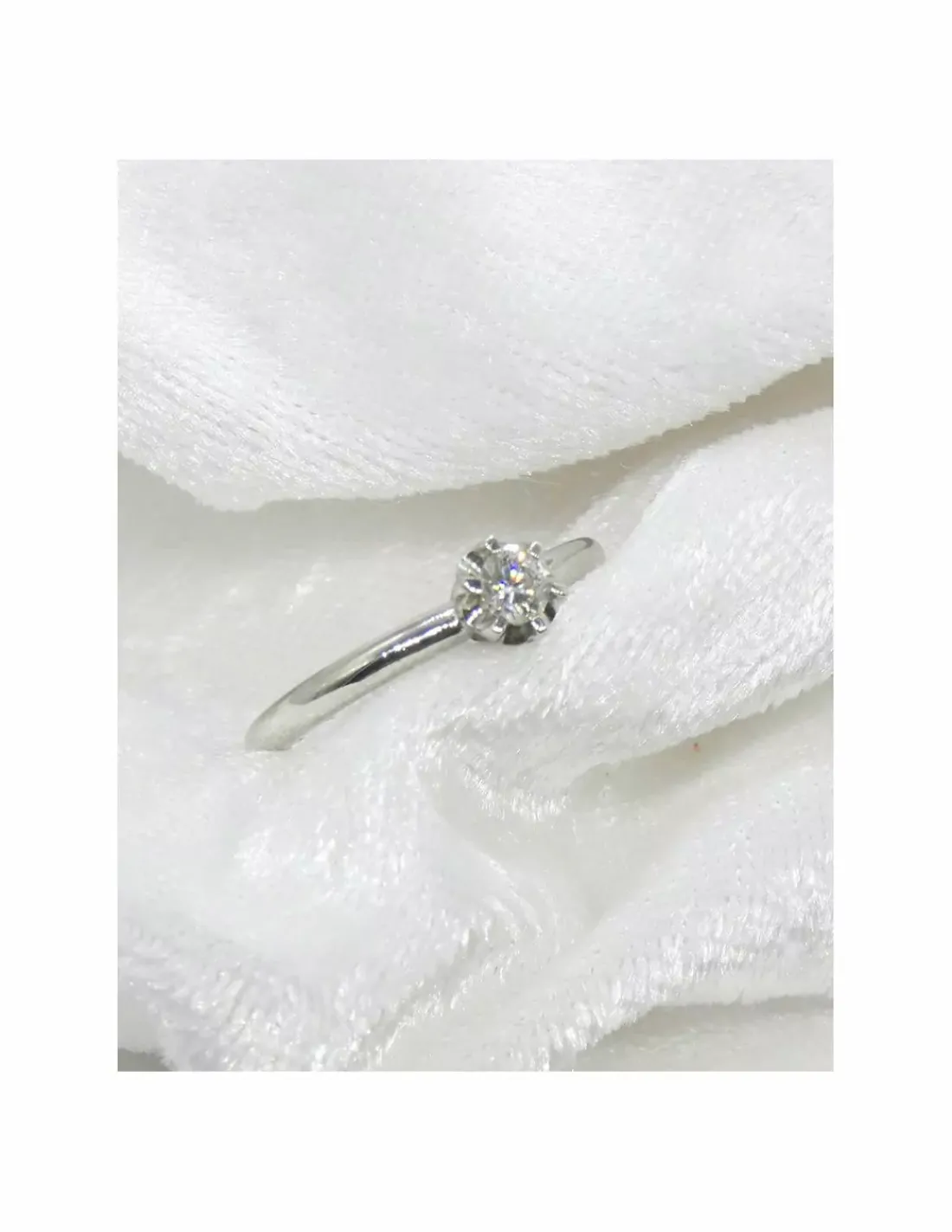 Best Sale Anillo PLATINO flor brillante 0.20ct - T.13 Platino|Anillos Con Brillantes