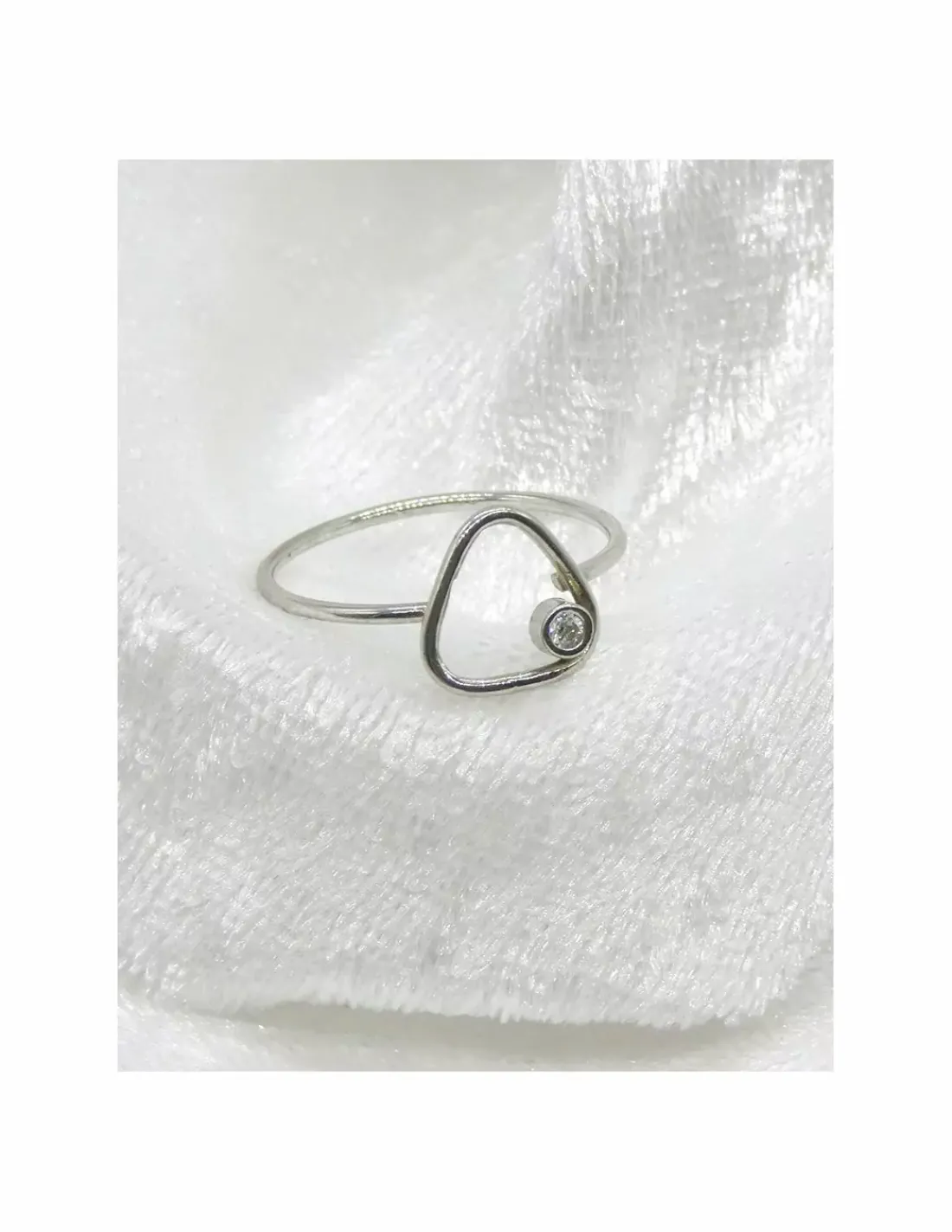 Best Anillo PLATINO triángulo diamante diamante 0.02ct- T.13 Platino|Anillos Con Brillantes