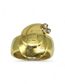 Best Sale Anillo roseta con tres diamantes oro 18k - T.19 Anillos Con Brillantes|Anillos De Oro