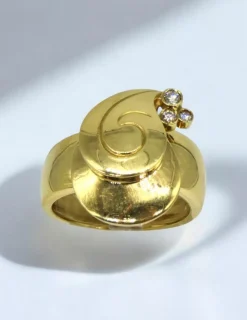 Best Sale Anillo roseta con tres diamantes oro 18k - T.19 Anillos Con Brillantes|Anillos De Oro