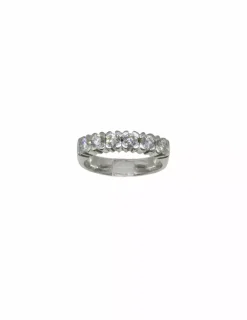 Store Anillo sexteto diamantes engarzados oro blanco 18k - T.14 Anillos Con Brillantes|Anillos De Oro Blanco