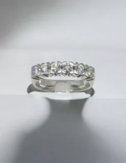 Store Anillo sexteto diamantes engarzados oro blanco 18k - T.14 Anillos Con Brillantes|Anillos De Oro Blanco
